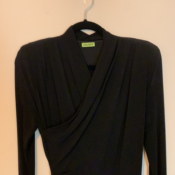 Gauge81 Black High Neck Wrap Mini Dress “Tver” Size S - Picture 7 of 12